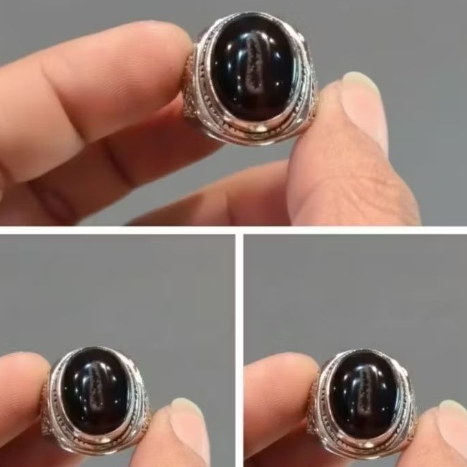 Cincin Batu Akik Yaman Wulung combong Natural