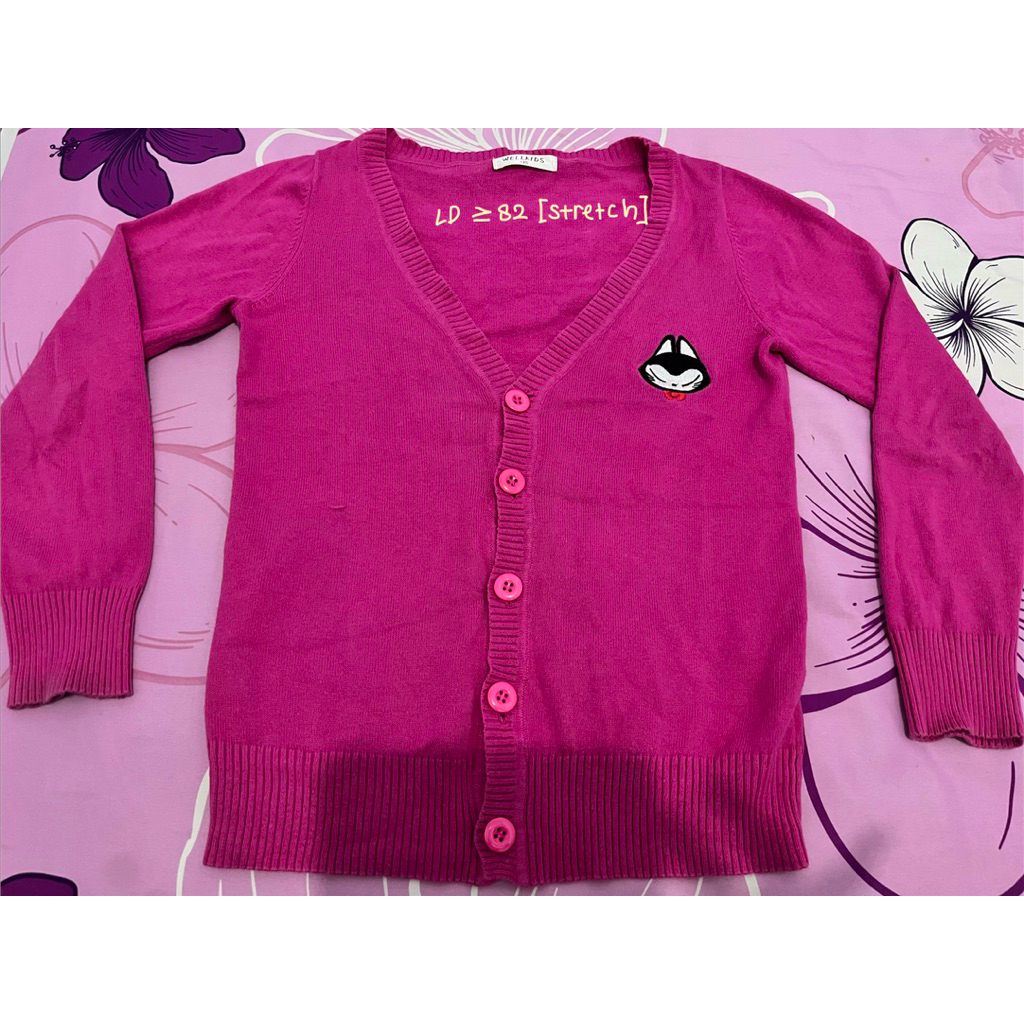 cardigan (look like) uniqlo pink fit body