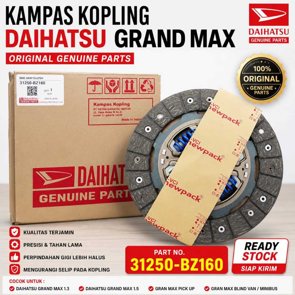Kampas Kopling DAIHATSU GRANMAX ORIGINAL 31250-BZ160-001