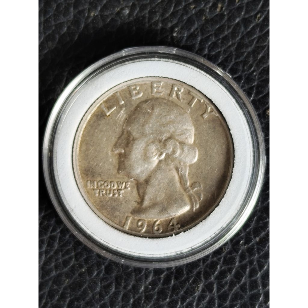 koin perak kuno quarter dollar 1964