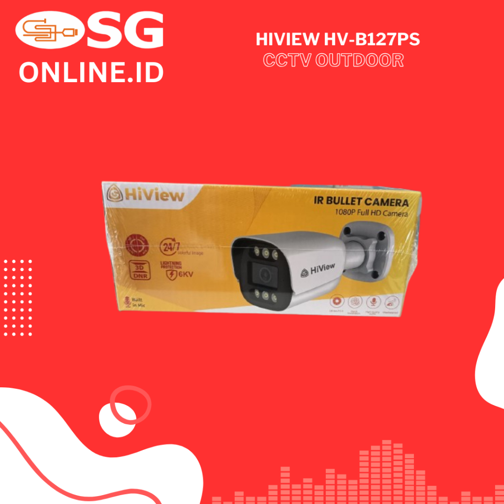 Kamera CCTV OUTDOOR HIVIEW 2MP COLORVU AUDIO TV-B127PS Fullcolor AUDIO Camera CCTV Colorvu AUDIO HIV