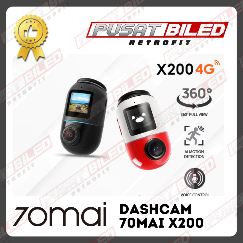 70mai Dash Cam Omni X200 360 Full View 4G Connect HD 1080P FOV 140 Built-in 64/128GB Dashcam Mobil
