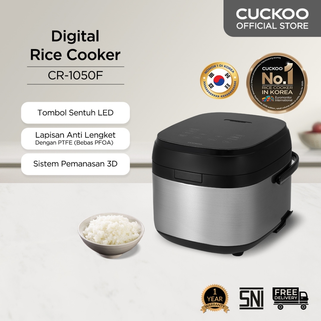 CUCKOO Digital Rice Cooker 1.8 Liter CR-1050F