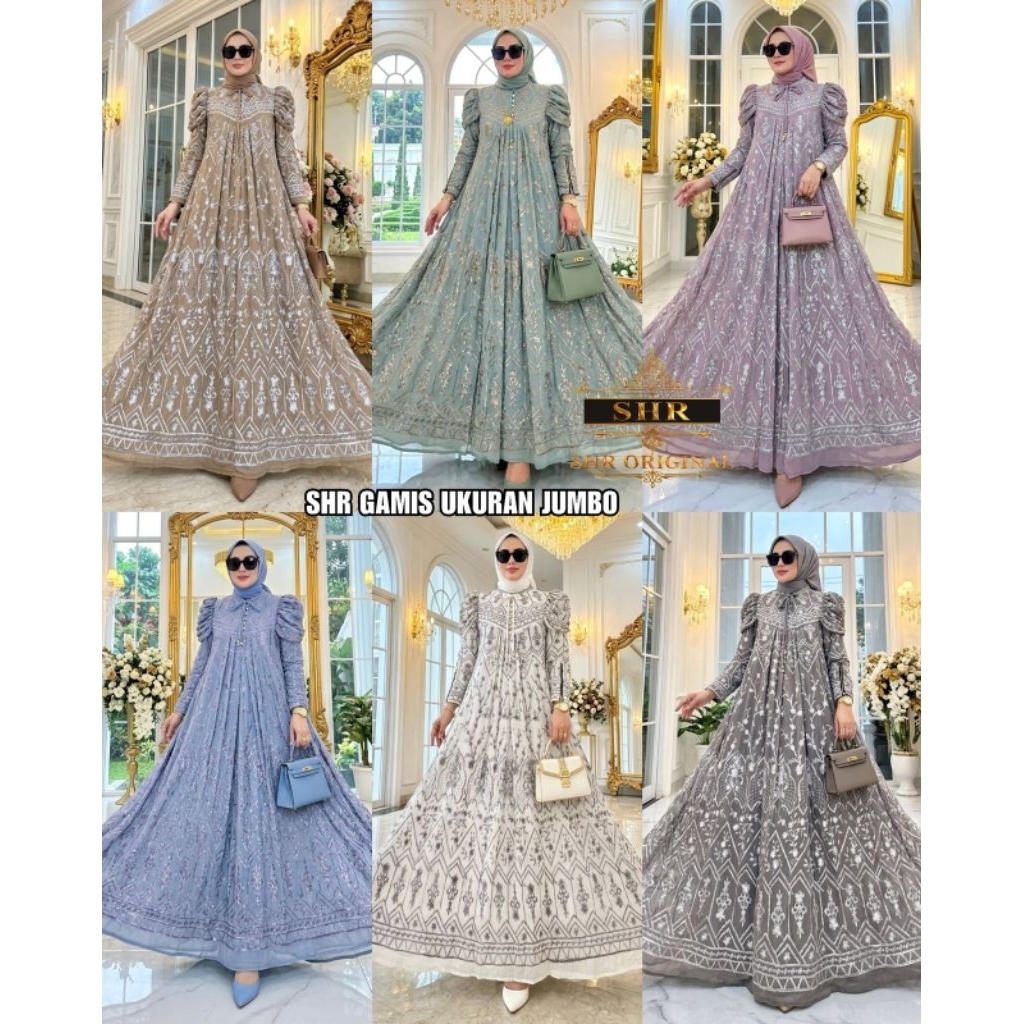 “BY SHR ORI NEW” READY MAXI DRESS JUMBO INCES MANOHARA CERUTY BORDIR BY SHR