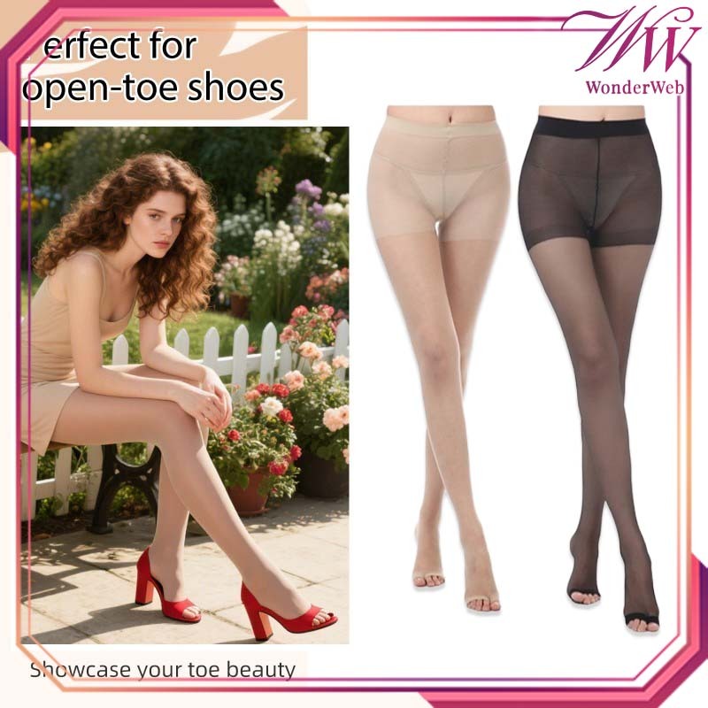 Pantyhose Stocking Tipis Stocking Jari Terbuka Stoking Kaki Wanita Anti Selip Stocking Pantyhose Wan