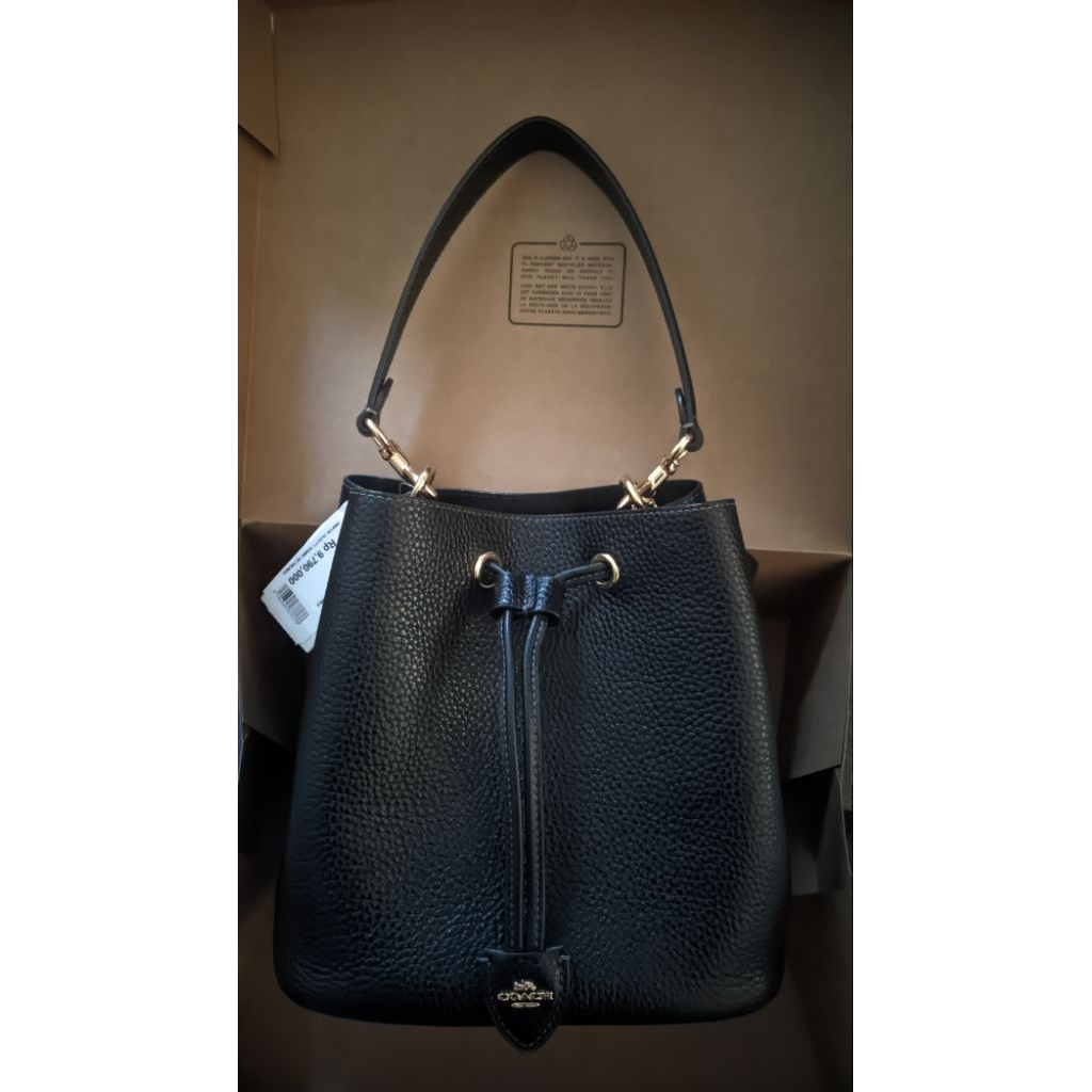 Wts Coach Rowan Bucket Bag in Black (New)