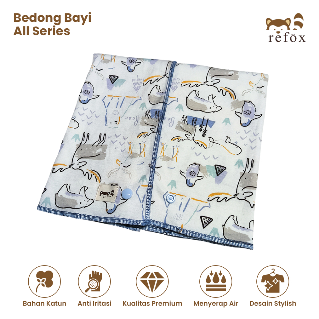 Refox Bedong Bayi Multifungsi Bahan Super Lembut Nyaman Best Seller