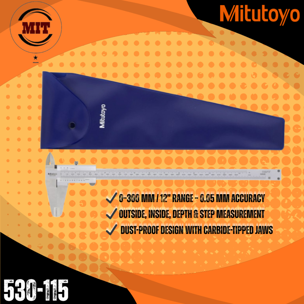 Jangka Sorong Vernier Caliper Mitutoyo 300 MM #530-115 - Original