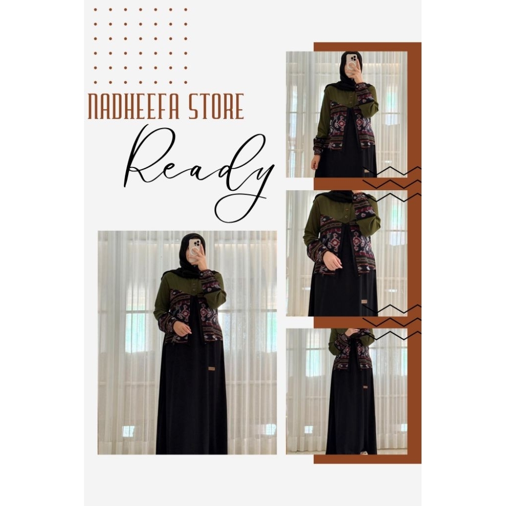 NADHEEFA STORE GAMIS TWILL MEI SERIES BLACK ARMY ETNIK