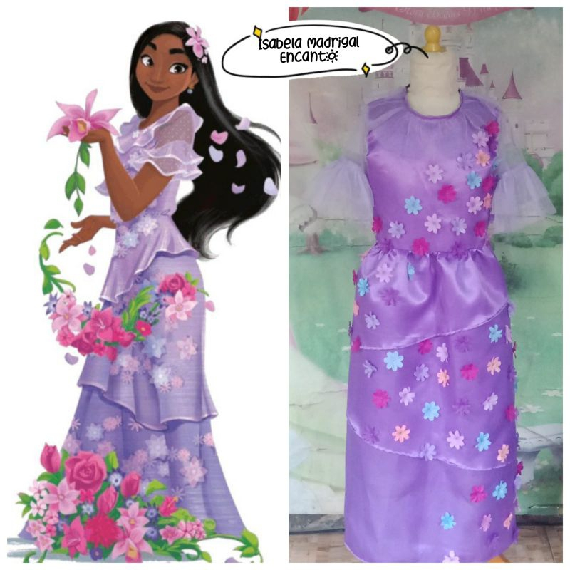 Isabela Encanto/Kostum Isabela Encanto/Cosplay Isabela Madrigal Encanto untuk Girl dan Dewasa