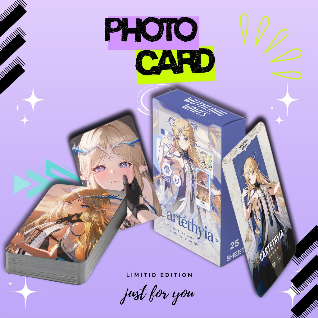 PHOTOCARD SET TERBARU CARTETHYIA WUTHERING WAVES PREMIUM ISI 25 PCS FREE BOX