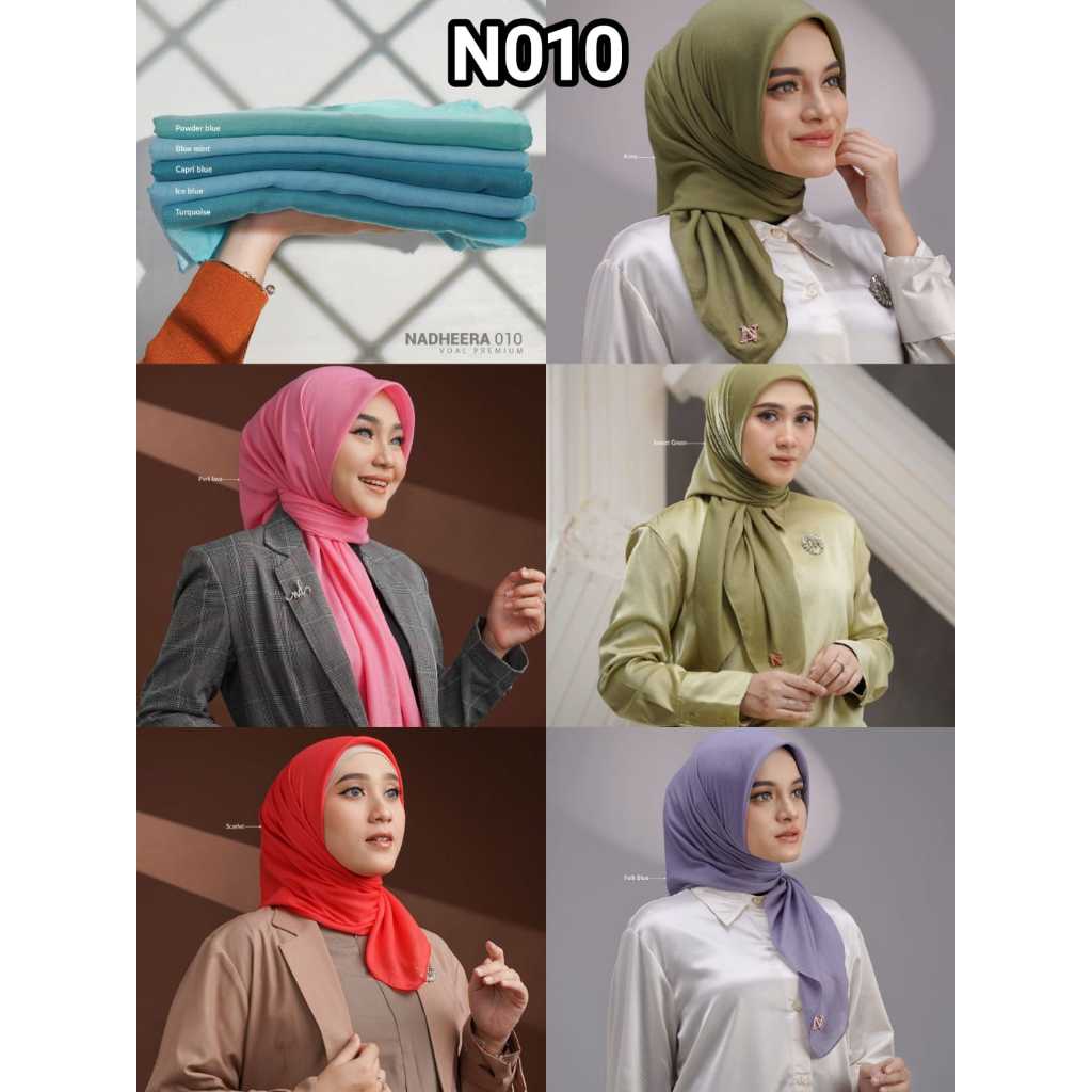 HIJAB NADHEERA 010 VOAL PREMIUM BY NADHEERA LUXURY