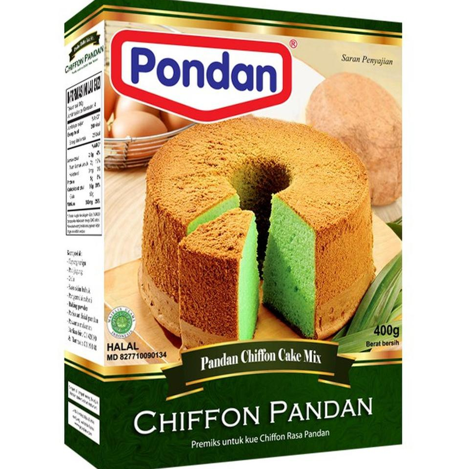 PONDAN CAKE MIX CHIFFON PANDAN 400 GR - SURABAYA
