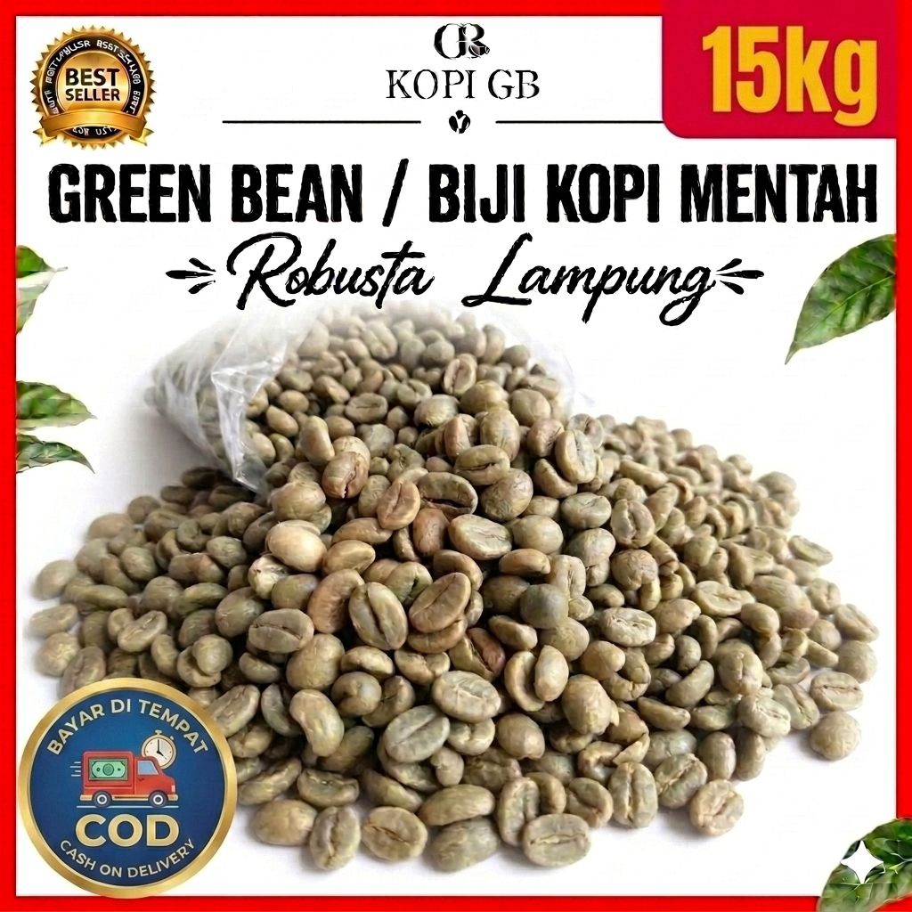 15kg biji kopi robusta Lampung mentah asalan oseh READY SIAP KIRIM