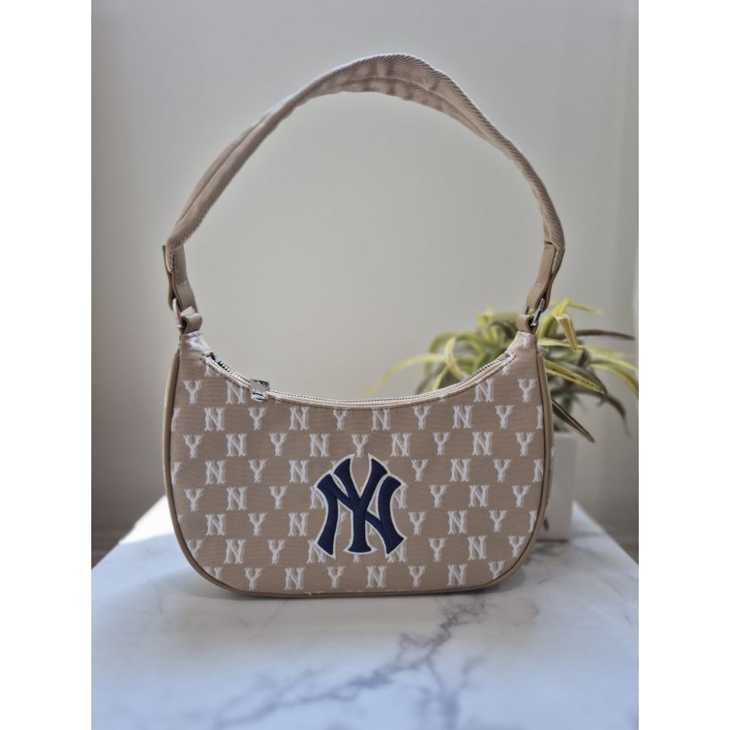 MLB korea classic monogram jacquard hobo bag
