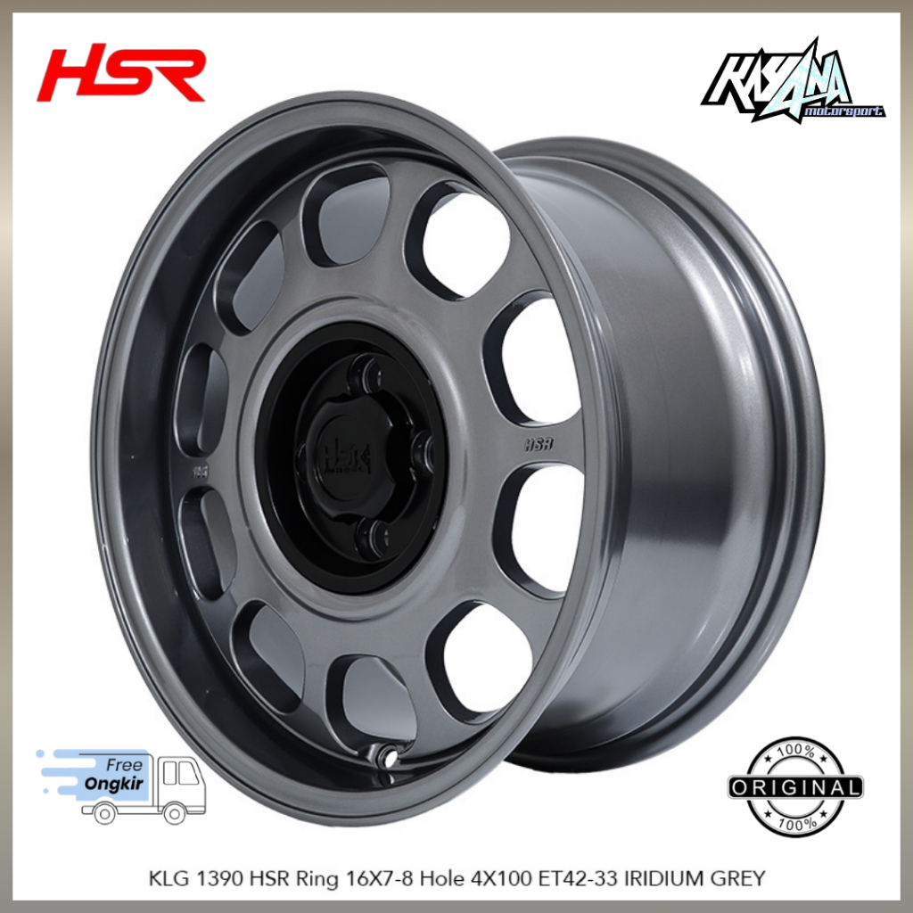 Velg Mobil Kaleng R16 HSR KLG Lebar 7/8 Lubang 4x100 Buat Mobil Jazz Yaris Mobilio Dll