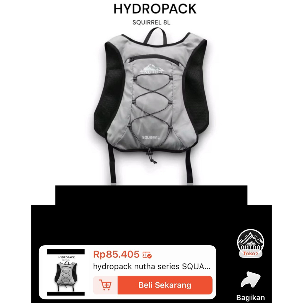HYDROPACK BARU BEKAS ENDORSE 8L