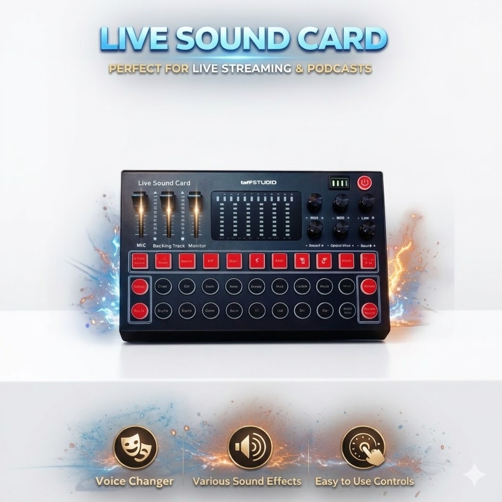 Live Soundcard M9 Bluetooth / Audio External Soundcard Mixer Soundcard M9 / Soundcard Live Broadcast