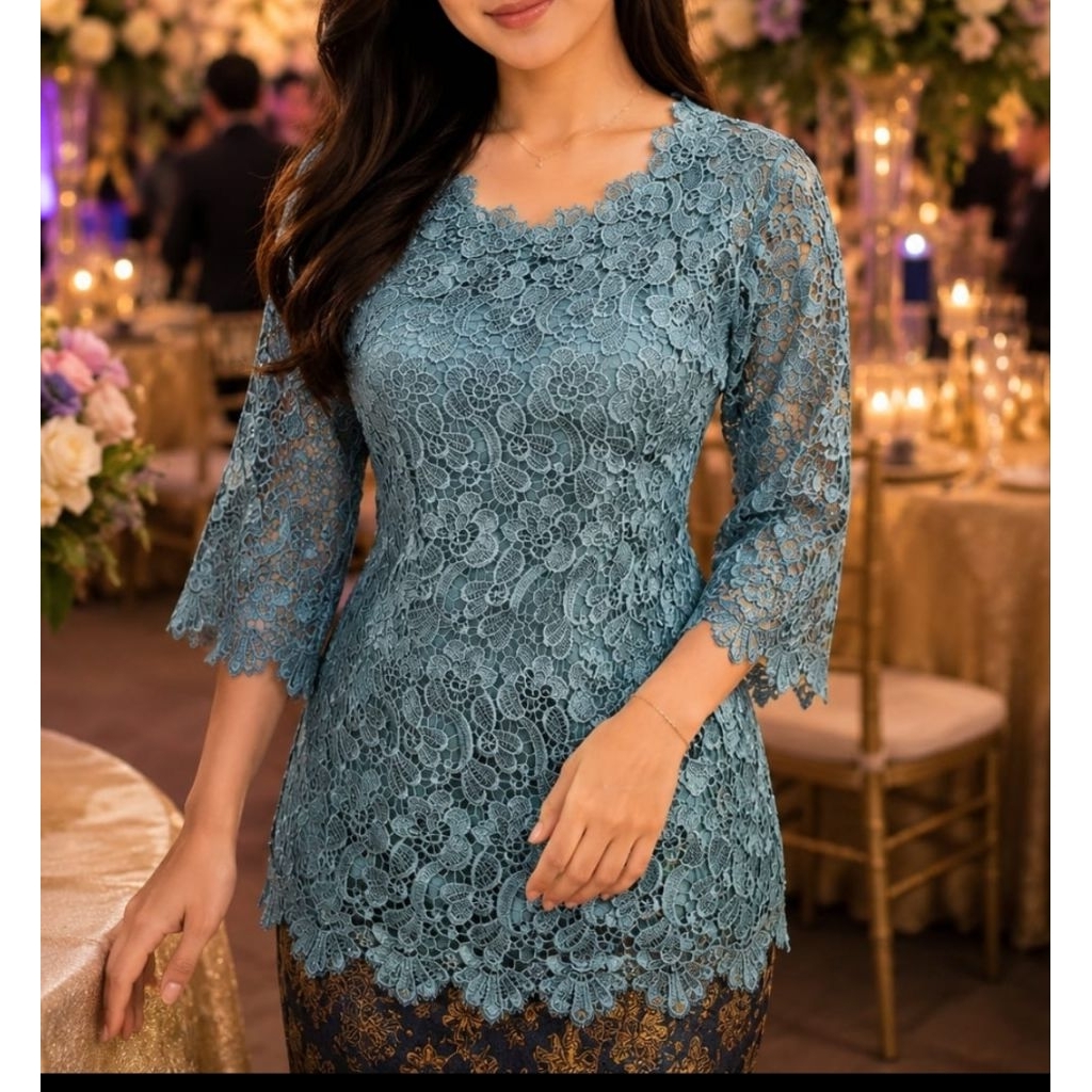 Blus Brokat Hoki Jannet Premium