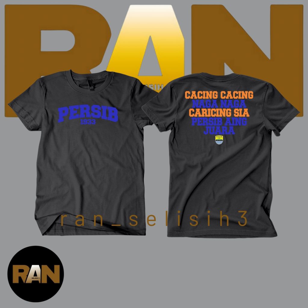 Baju T-shirt Kaos PERSIB Cacing Cacing Naga Naga Caricing Sia Persib Aing Juara l Kaos Persib Kalah 