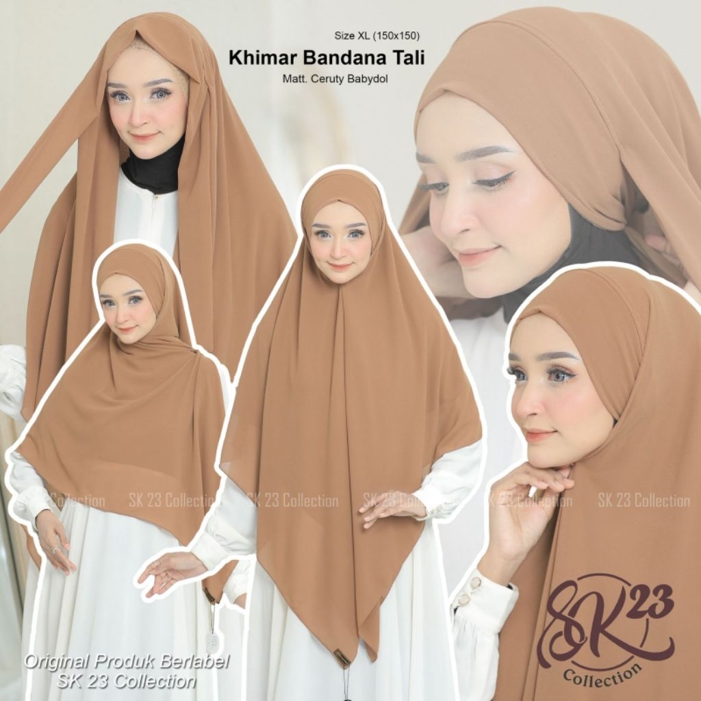 hot sale khiban khimar bandana tali khimar syar'i hijab square khiban by ceruty