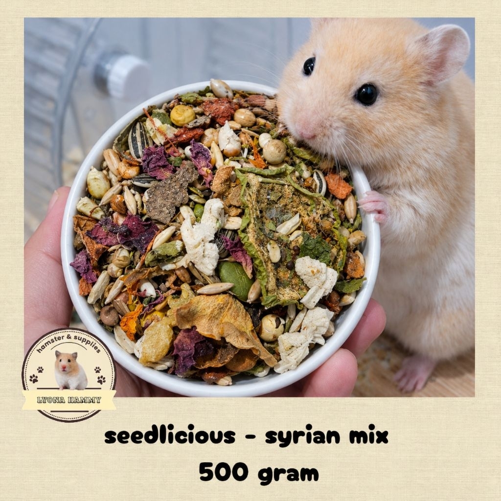 SEEDLICIOUS Syrian 500 gram by Alextine - seedmix hamster | makanan hamster