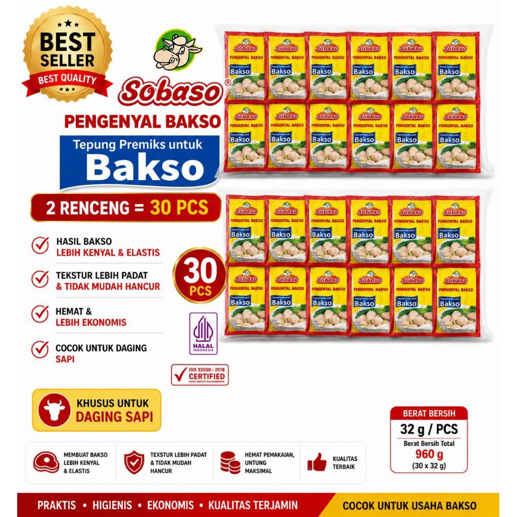 Pengenyal bakso SOBASO isi 30 pcs