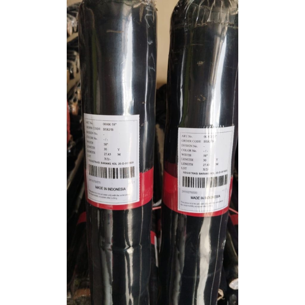 1 Roll siffon silky jetblack premium LEUWITEX