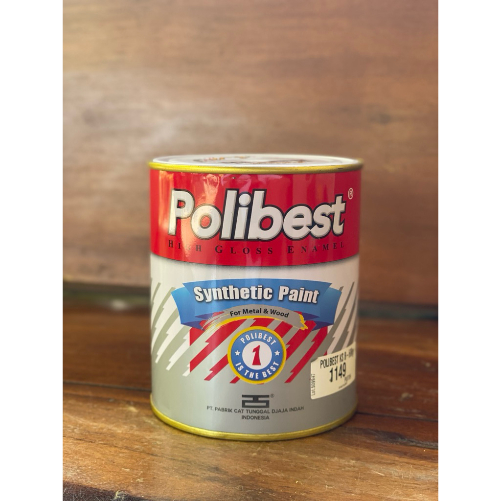 Polibest Cat Minyak Kayu dan Besi 0,8kg 800 gram warna PUTIH / Cat Kayu Pintu dan Jendela / Cat Besi