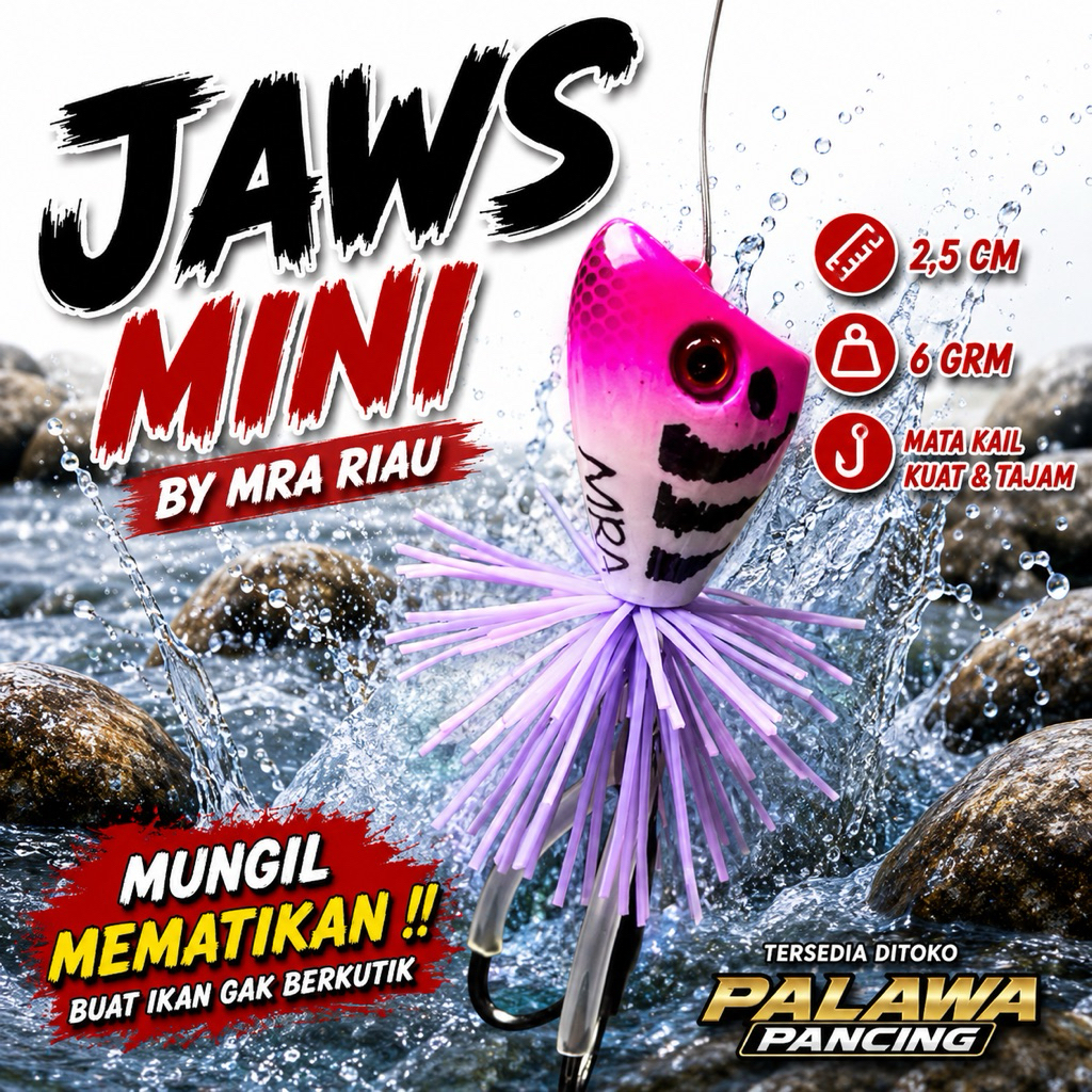MRA LURE JAWS 2.5CM  MRA RIAU JAWS MINI
