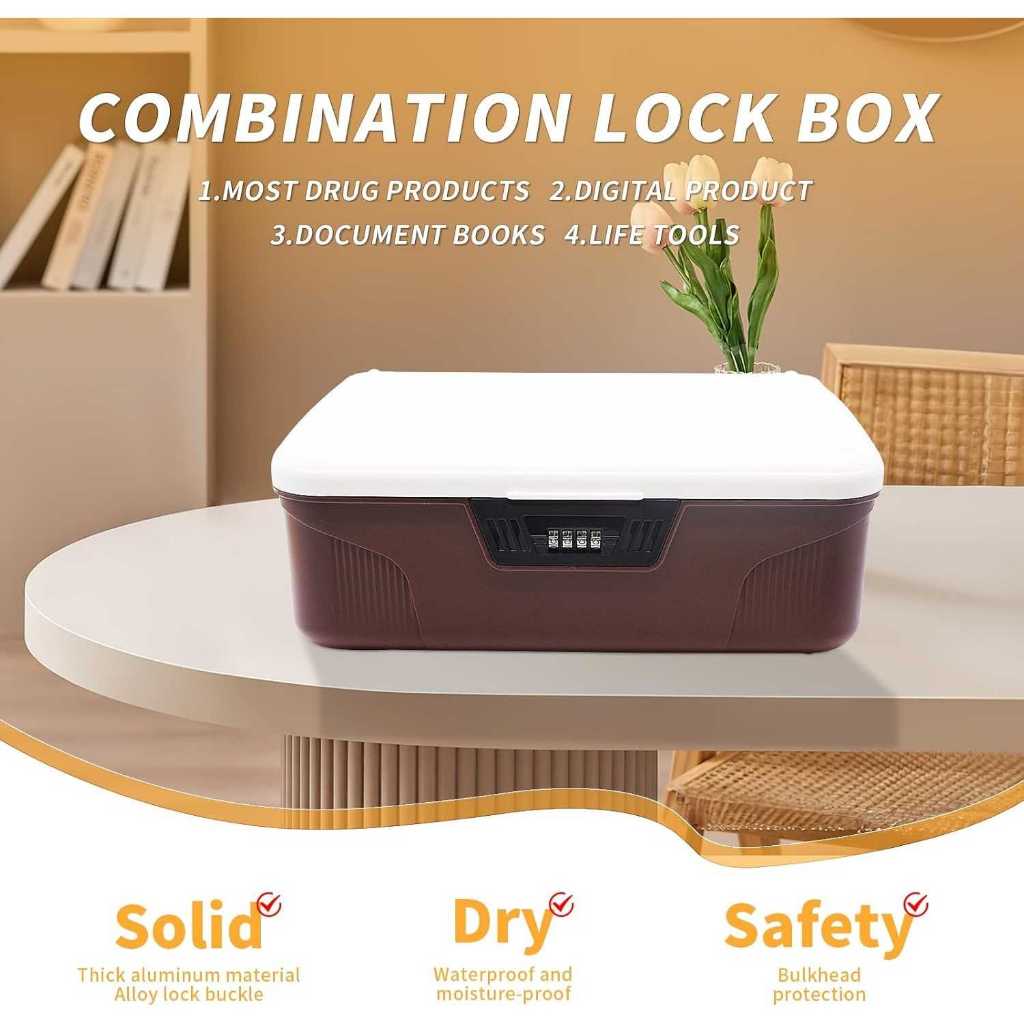 TEDEY Brankas Kotak Uang Emas Anti Maling Safety Box - 8875