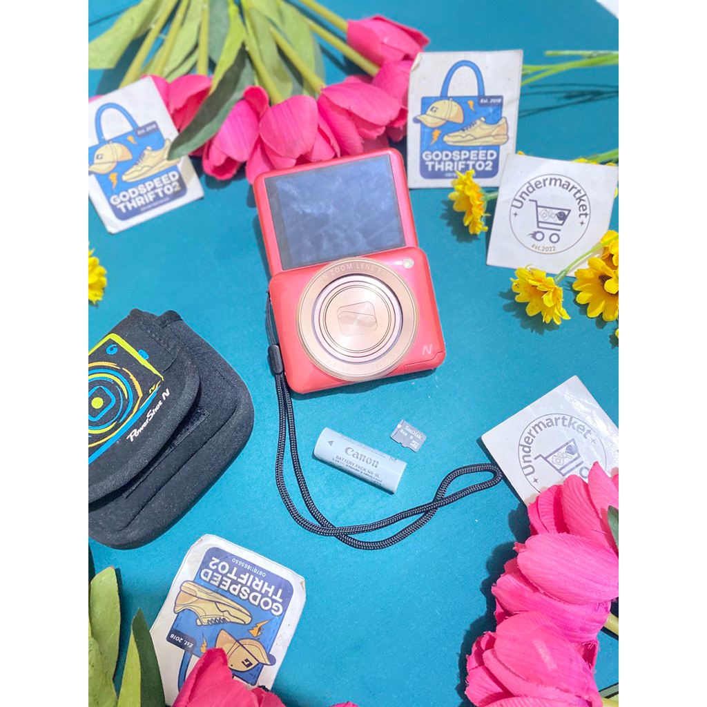 Camera Digital Canon PowerShot N2 Pink series Builtin WiFi dan NFC 16.1 MegaPixels 8x Optical Zoom