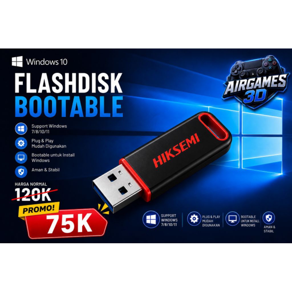 flashdisk bootable. Windows 10