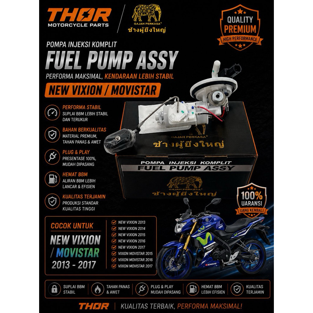 Fuel Pump Assy / Pompa Bensin Komplit New Vixion / Movistar Thai Origin