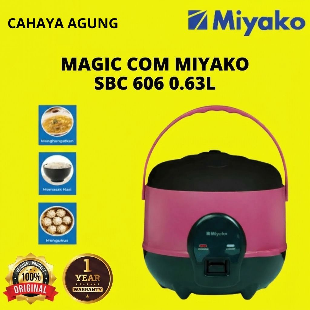 MAGIC COM MIYAKO MCM 606 SBC / MCM606B / MCM606SBC MINI 0.6L