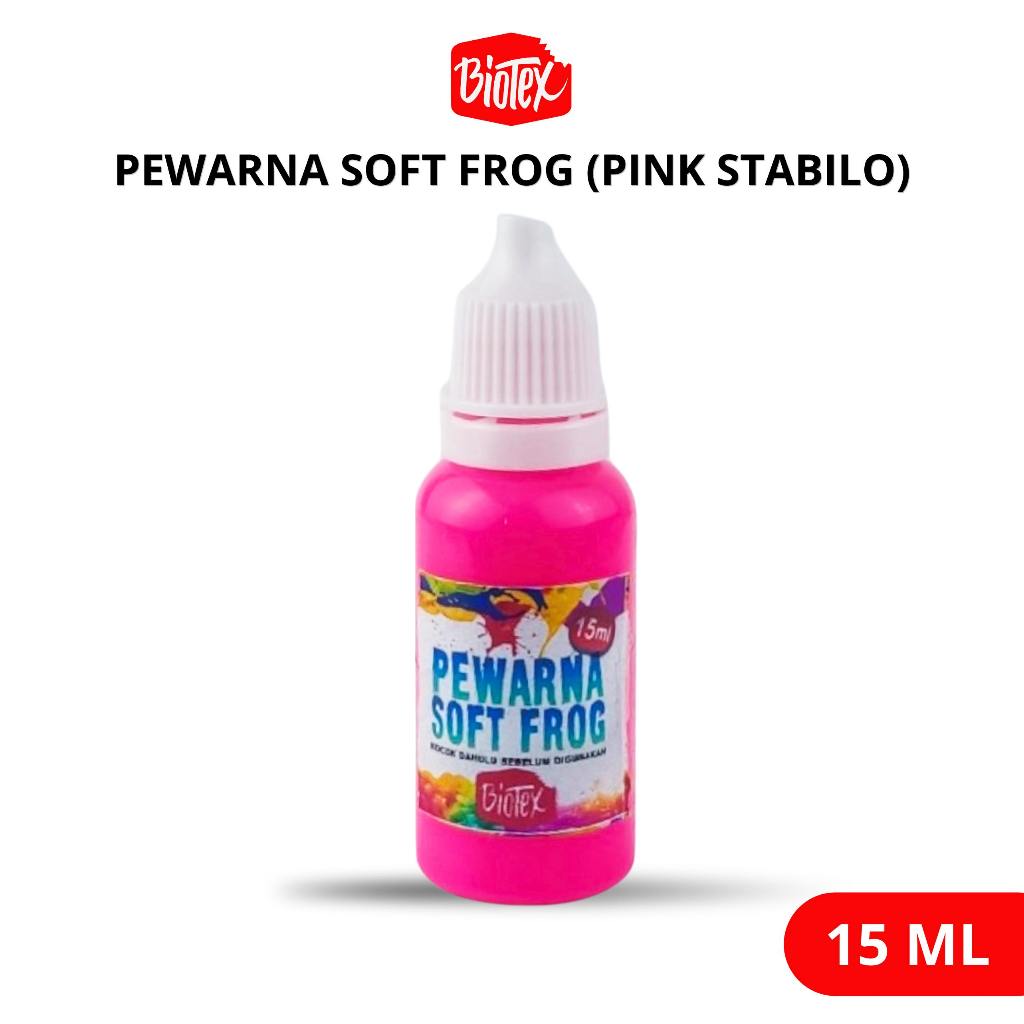 Biotex PEWARNA LATEKS 15 ML PINK STABILO - Latex Latek Soft Frog Sofrog