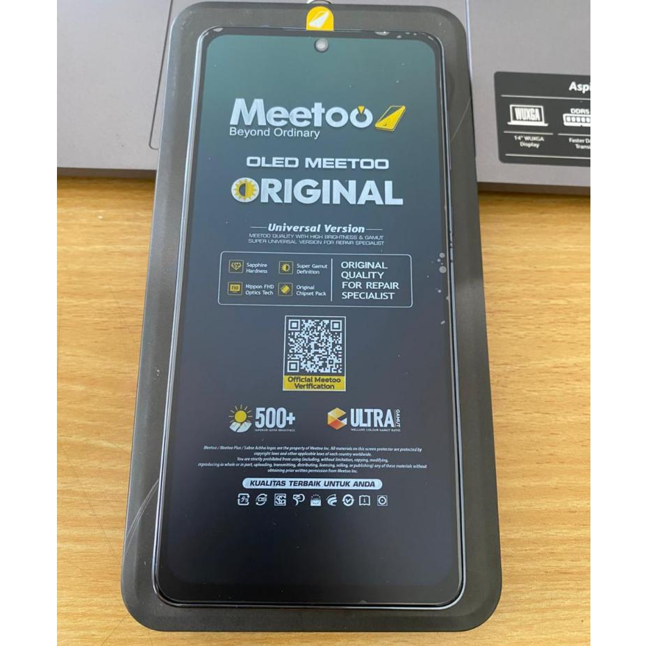 LCD SAMSUNG A73 5G / A736 + FRAME OLED MEETOO BLACK +TS FINGERPRINT ORI