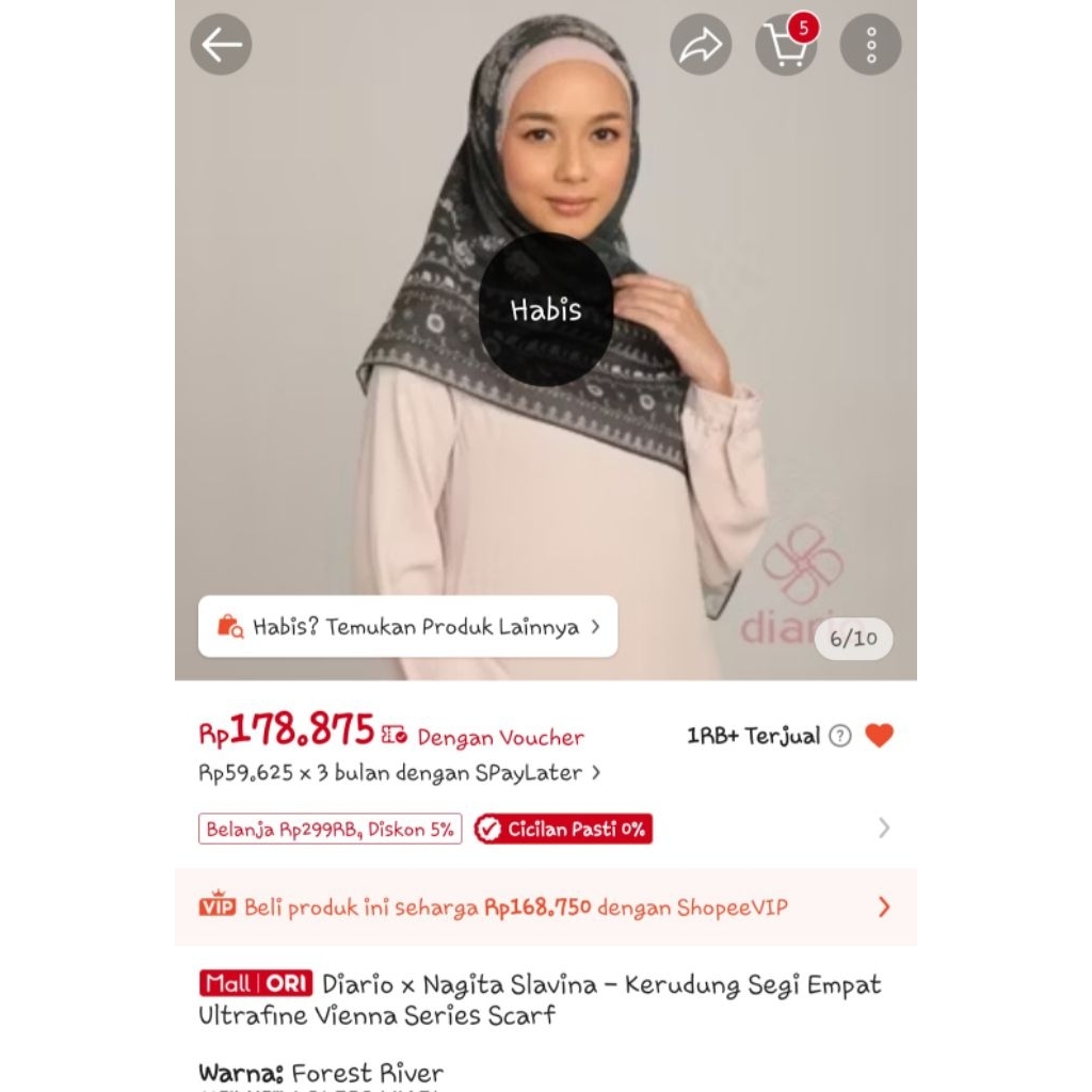 Diario hijab preloved