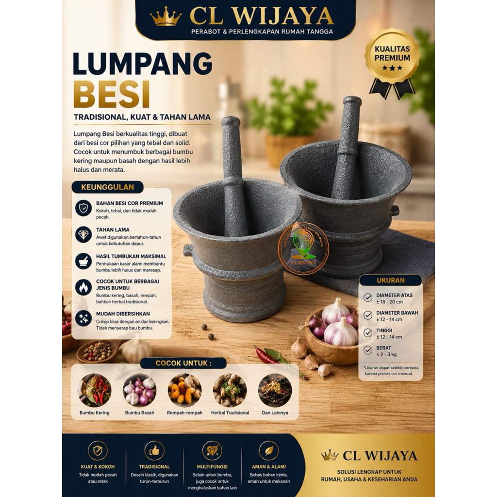 Lumpang Besi / Lumpang Jamu / Lumpang Tumbuk Jamu