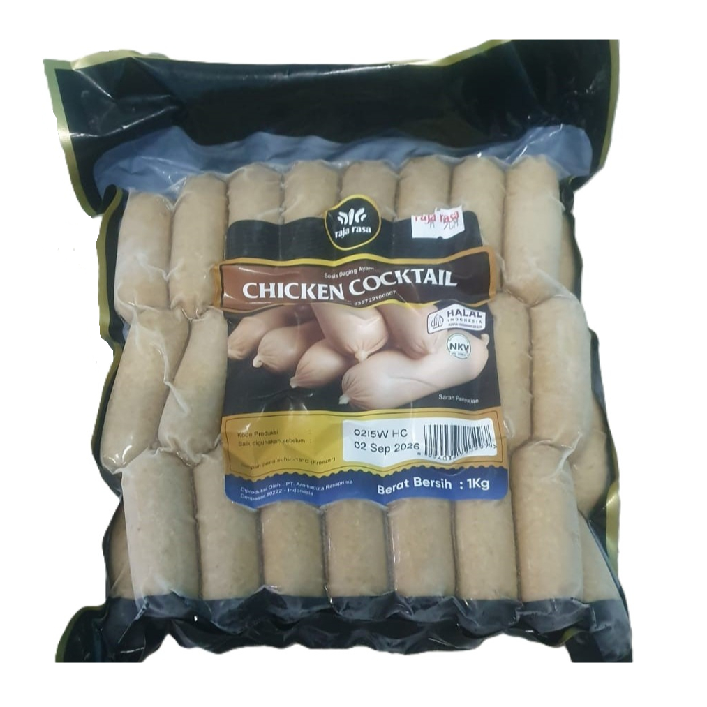 Raja Rasa Chicken Cocktail  (M) 1 Kg | Sosis Ayam 5 cm