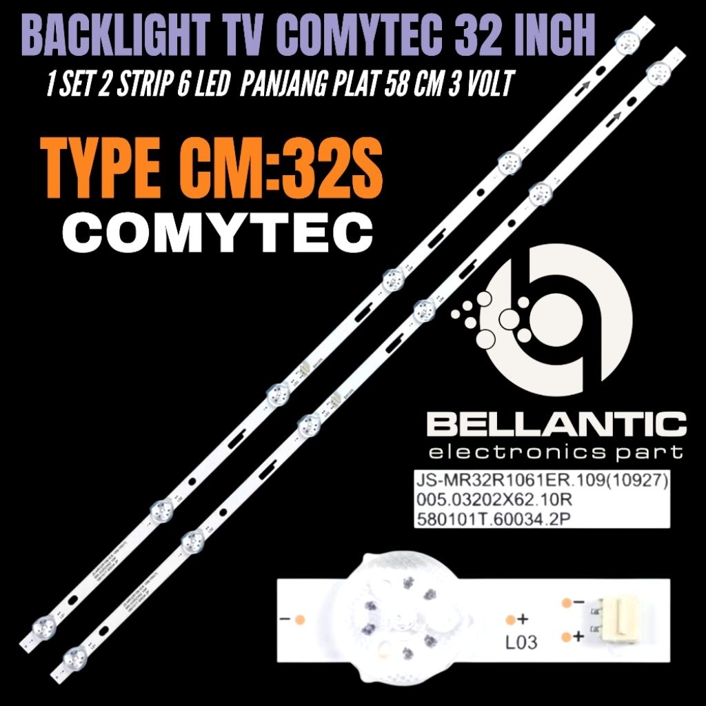 BACKLIGHT TV LED COMYTEC 32 INCH TPE CM-32S