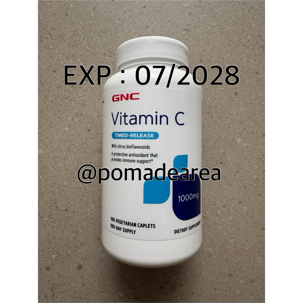 GNC Vitamin C 1000 mg Timed Release 180 Tablets 100% ORIGINAL GNC SINGAPORE