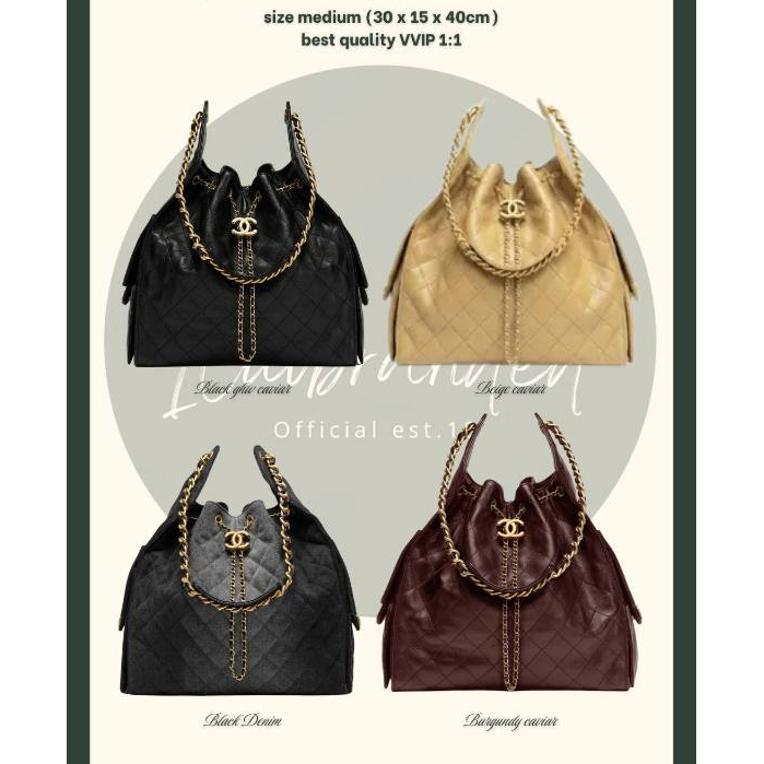 04 / Tas Hobo Medium Hand Bag Full Set / Hobo Bag Wanita