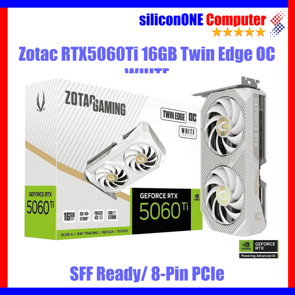 Zotac RTX5060Ti 16GB Twin Edge OC WHITE RTX 5060Ti RTX 5060 Ti 16G Graphics Card 8pin