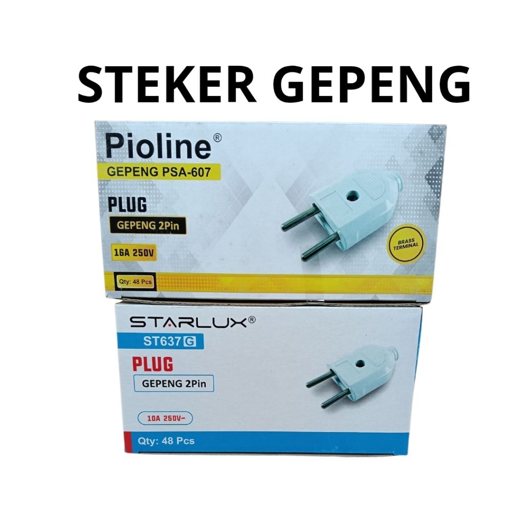( PER 48 pcs ) steker gepeng kuningan PIOLINE