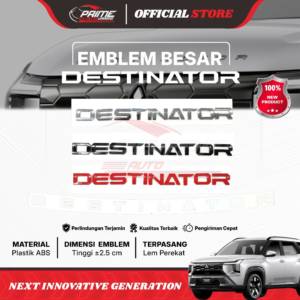 Emblem Logo Kap Mesin Destinator Engine Hood Mitsubishi Destinator Model Ori