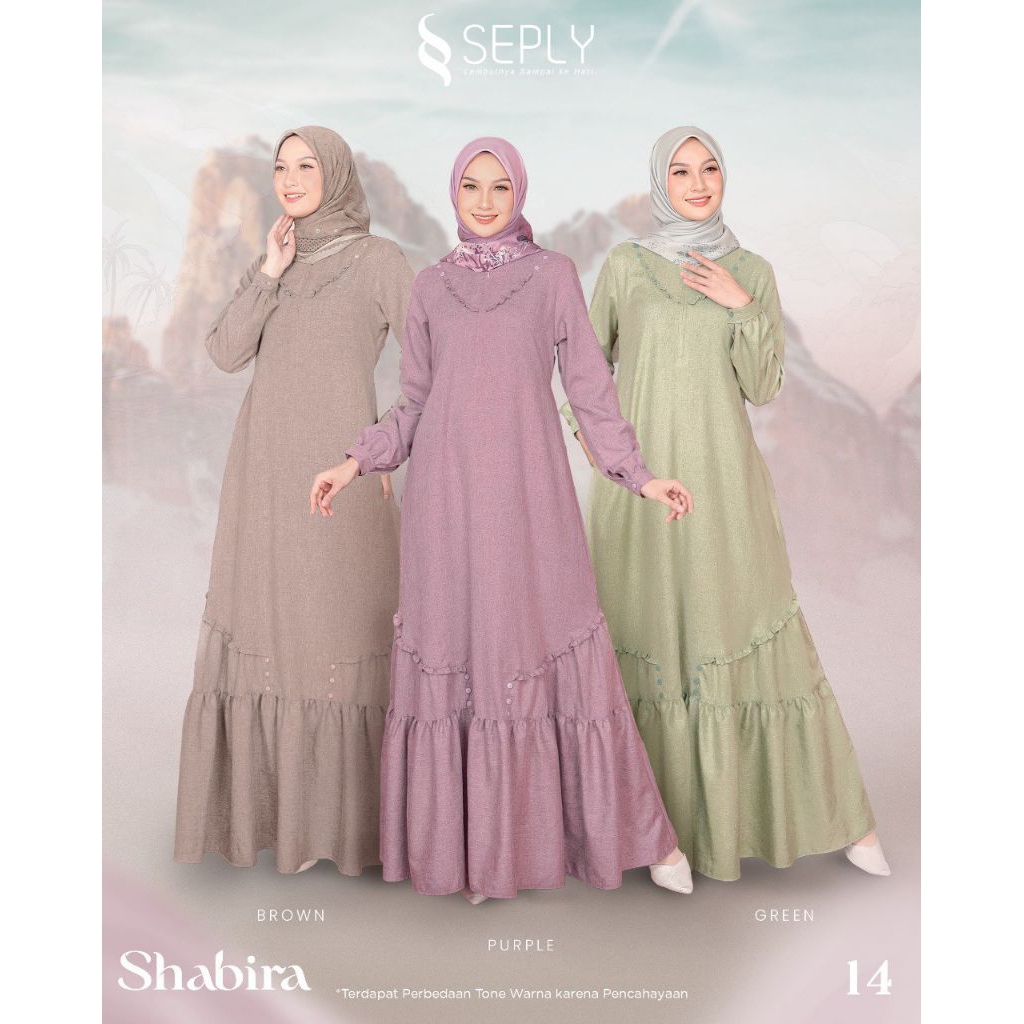 Seply Shabira 14 Mat Prily Gamis Daily Model Terbaru