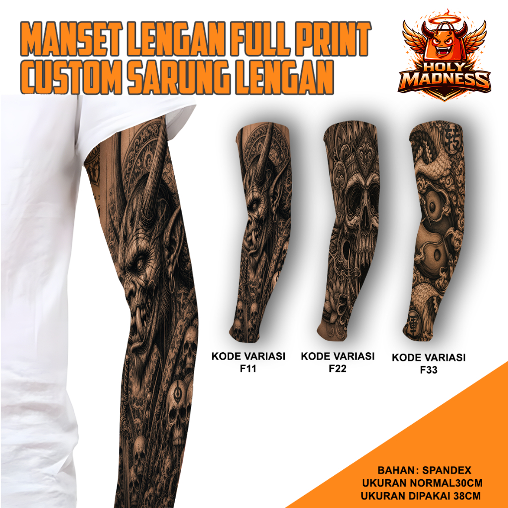 MANSET TANGAN LENGAN TATTO PRIA WANITA UNISEX MANSET WARNA KULIT