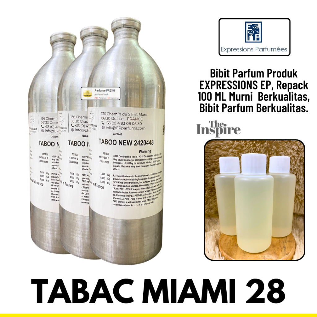 Bibit Parfum TABOO NEW ( Tabac 28 Miami ) 100 ML Grade SUPER EXPRESSIONS