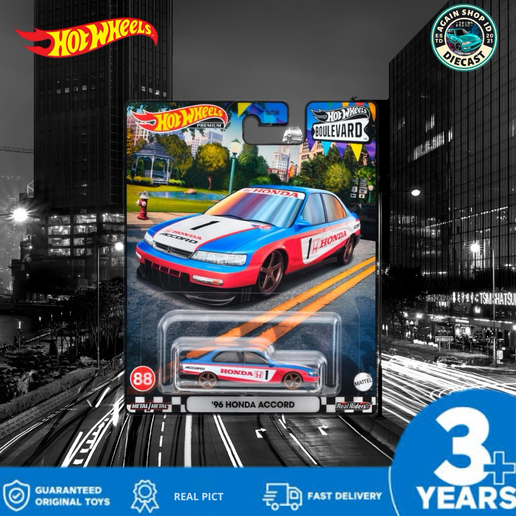 Hotwheels Premium 96 Honda Accord (Japan Sticker) Free Protektor